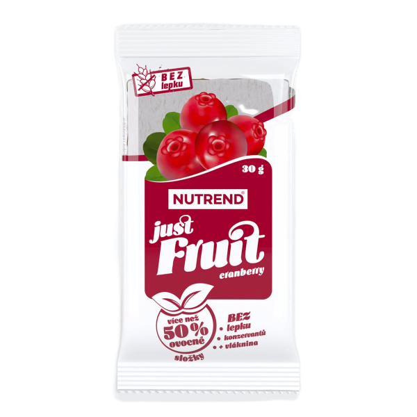 Енергетичні батончики Nutrend Just Fruit (журавлина) 30 г