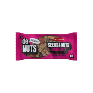 Батончик зерновий Nutrend Denuts Seeds & Nuts (журавлина) 35 г 