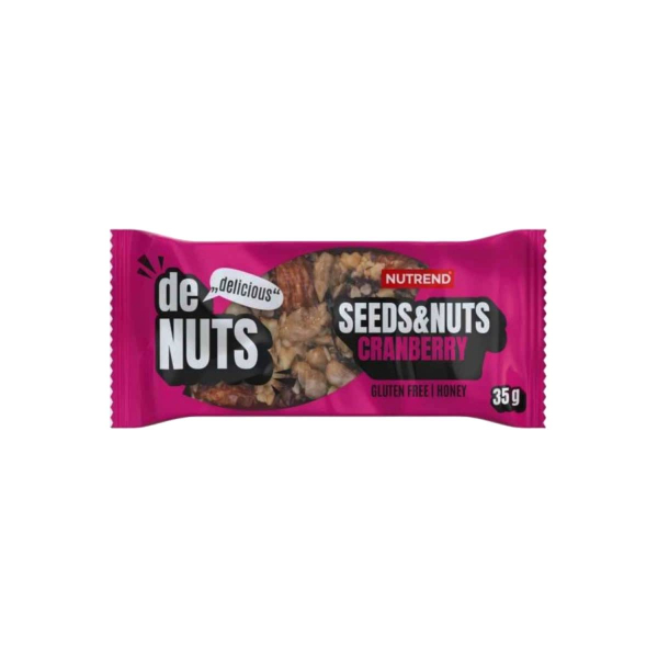 Батончик зерновий Nutrend Denuts Seeds & Nuts (журавлина) 35 г 