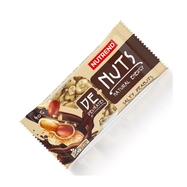 Батончик зерновий Nutrend Denuts Crunchy (солоний арахіс у чорному шоколаді) 40 г 