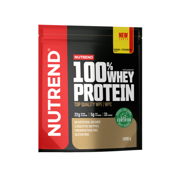 Протеїн Nutrend 100% Whey Protein (банан + полуниця) 1000 г 