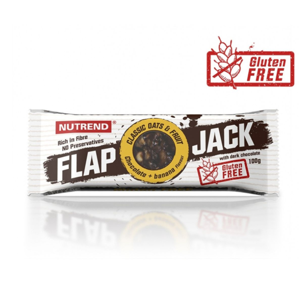 Вуглеводний батончик Nutrend Flapjack (шоколад + банан) 100 г